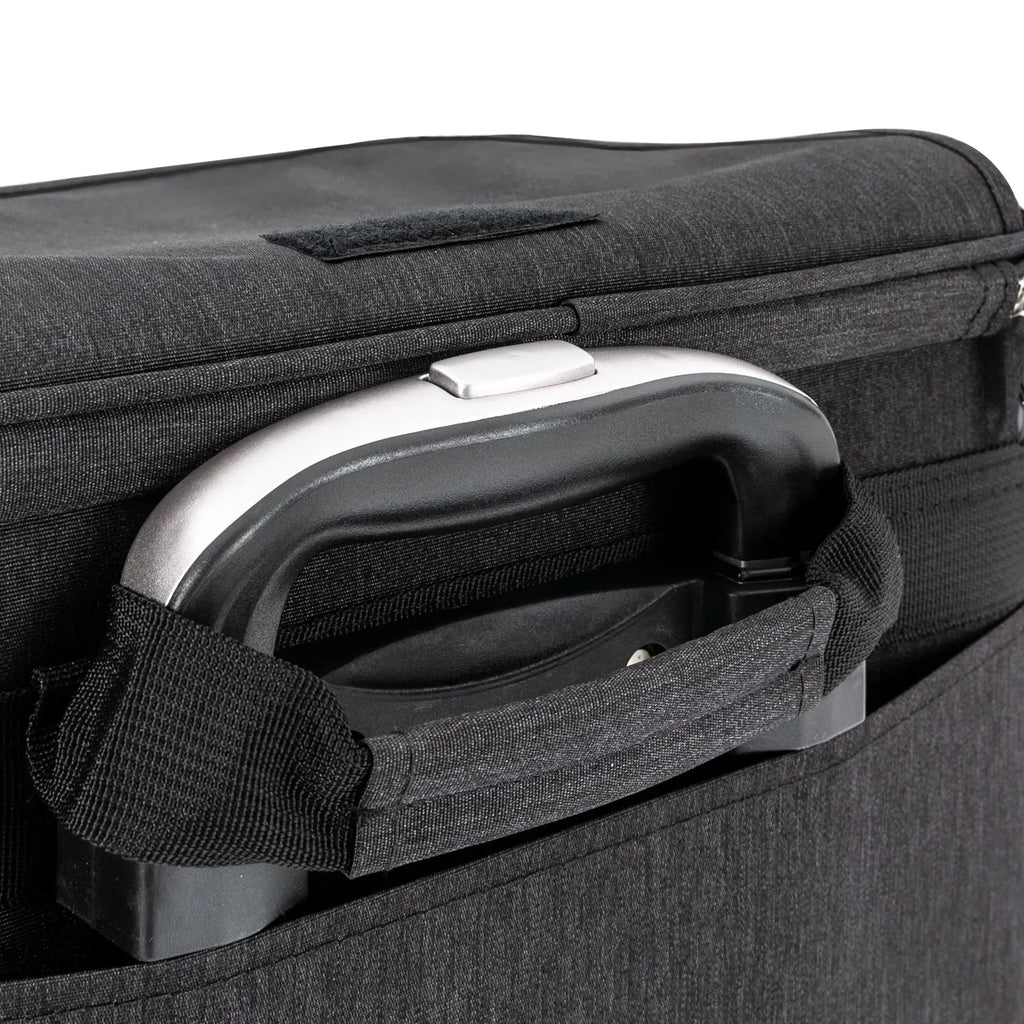 Double-Compartment Pet Rolling Carrier Cat Carrier w/Wheels Ventilated Design Pet Trolley Bag for 2 Pets Traveling, Camping