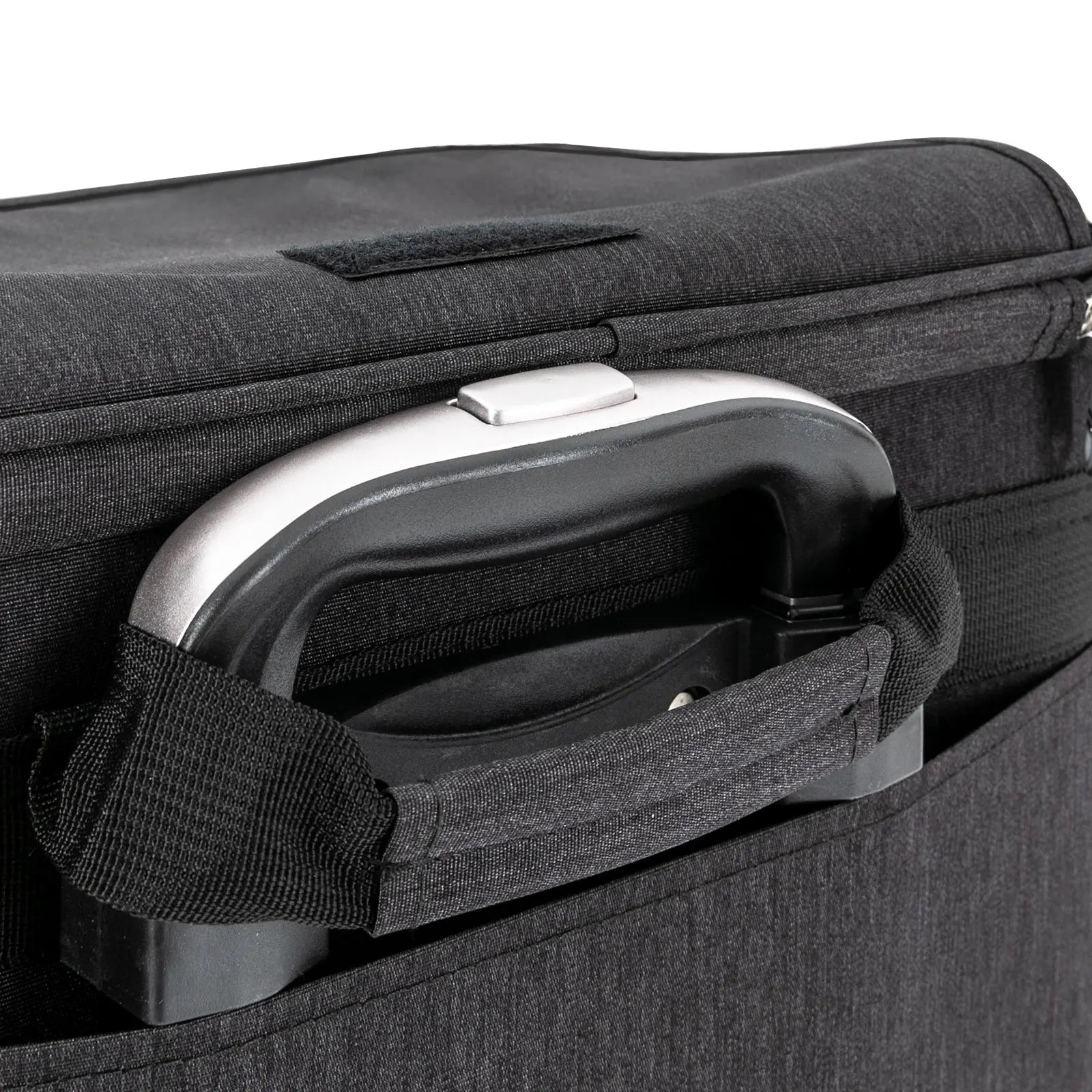 Double-Compartment Pet Rolling Carrier Cat Carrier w/Wheels Ventilated Design Pet Trolley Bag for 2 Pets Traveling, Camping