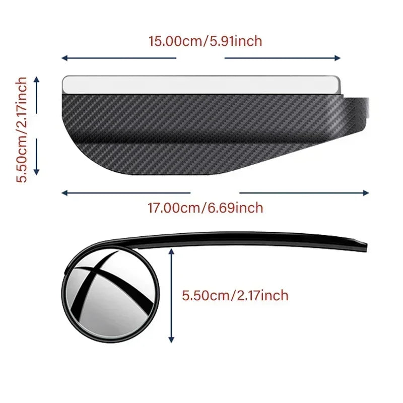 Car Accessories Rearview Mirror Rain Eyebrow Carbon Fiber Auto Side Mirrors Protector Blind Spot Mirror Visor Rain Shield