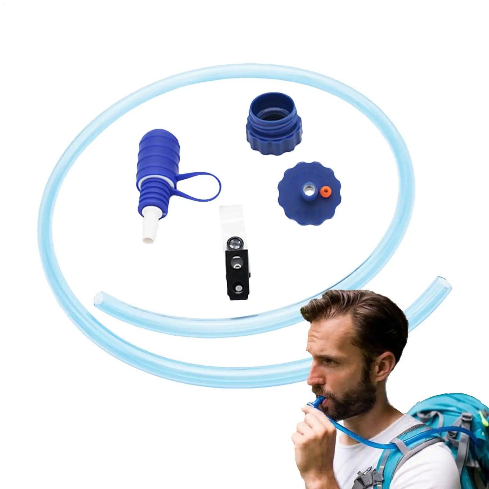 Water Bottle Drink Tube Cycling Camping Water Bag Hydration Bladder System Hose Kit TPU Free Hydration Bladder System
