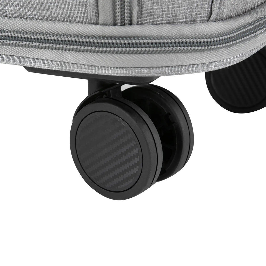 Double-Compartment Pet Rolling Carrier Cat Carrier w/Wheels Ventilated Design Pet Trolley Bag for 2 Pets Traveling, Camping