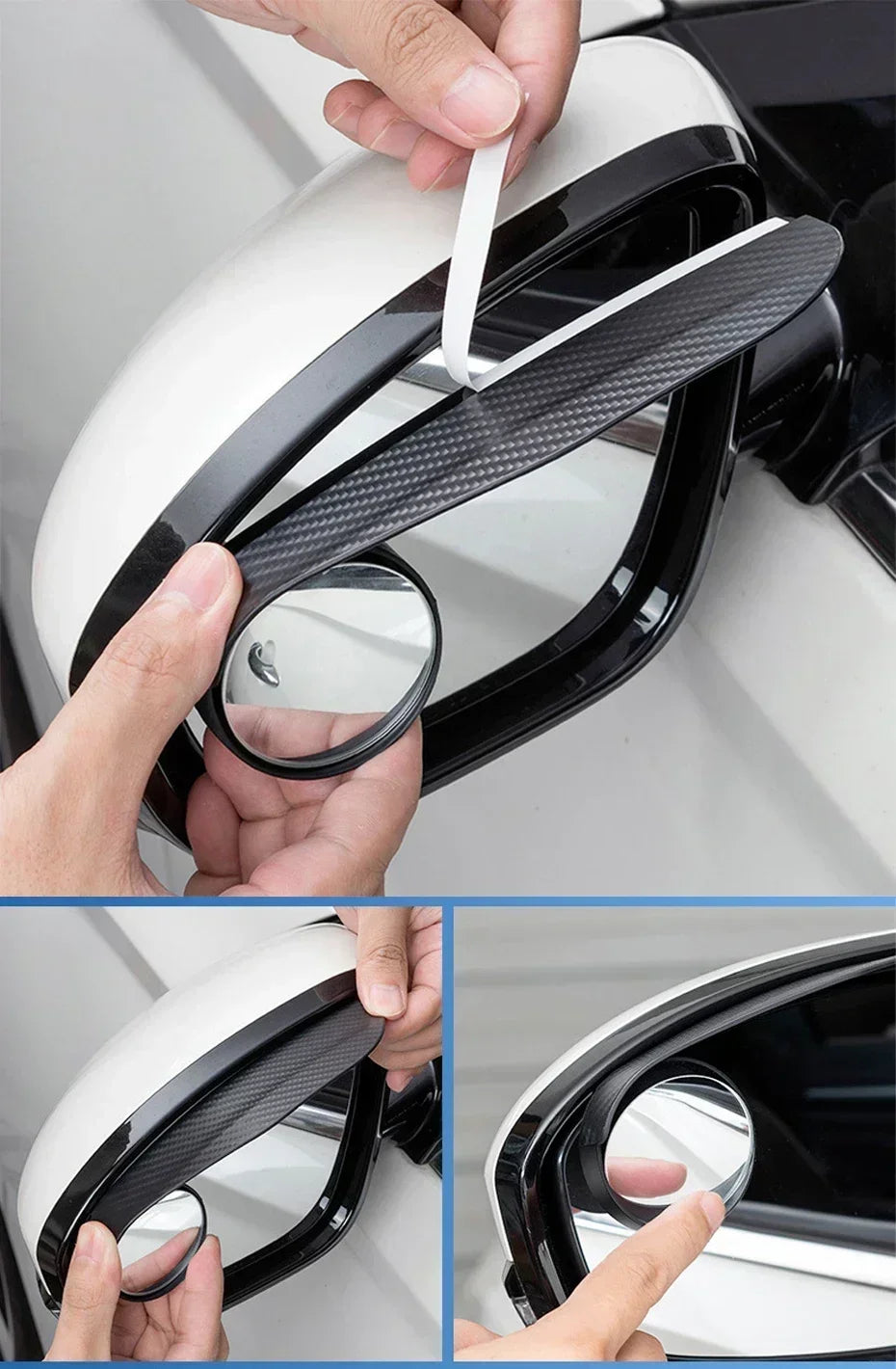 Car Accessories Rearview Mirror Rain Eyebrow Carbon Fiber Auto Side Mirrors Protector Blind Spot Mirror Visor Rain Shield