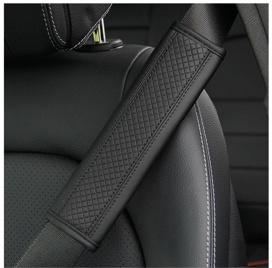 Car accessories seat belt PU Leather Safety Belt Shoulder Cover Breathable Protection Seat Belt Padding Pad Auto Interior Access