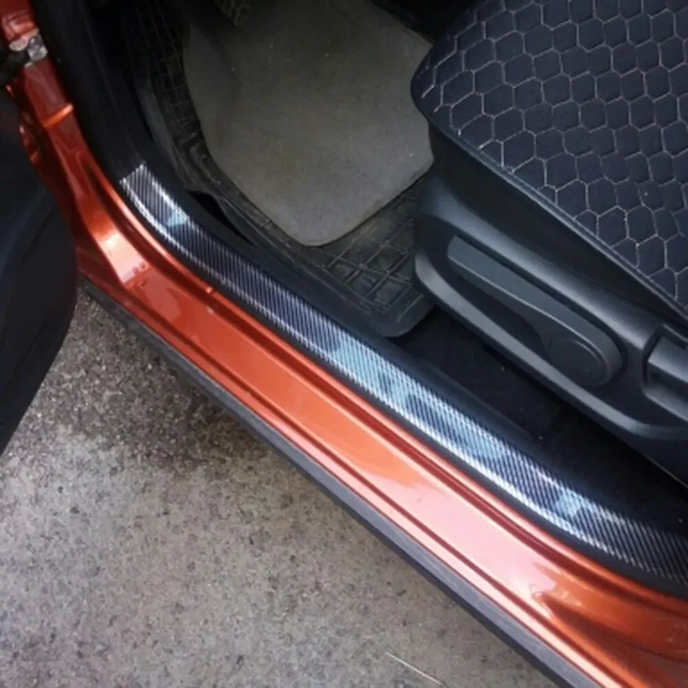 1-5m Nano Carbon Fiber Car Tape Sticker Door Mirror Protector Strip Waterproof Adhesive Protective Film DIY Accessory