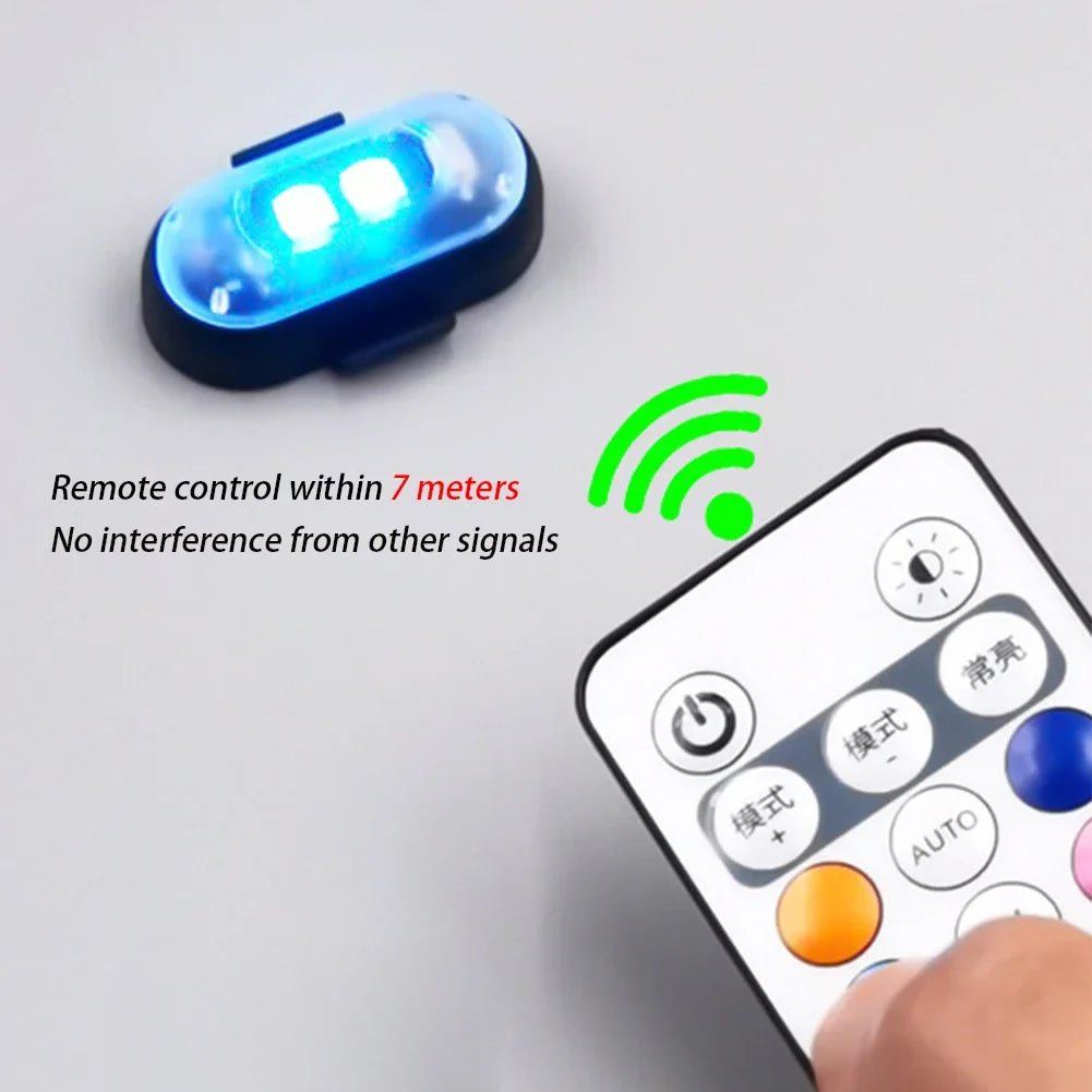 RGB Led Car Strobe Lights Motorcycle LED Flash Position Wireless Light Aircraft Airplane Helicopter Warning Lights Accessories