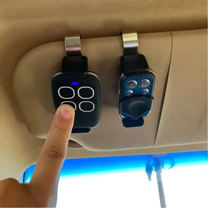Car Sun Visor Clip Holder, Remote for Garage Door Control, Keychain, Universal Car Interior Accessories