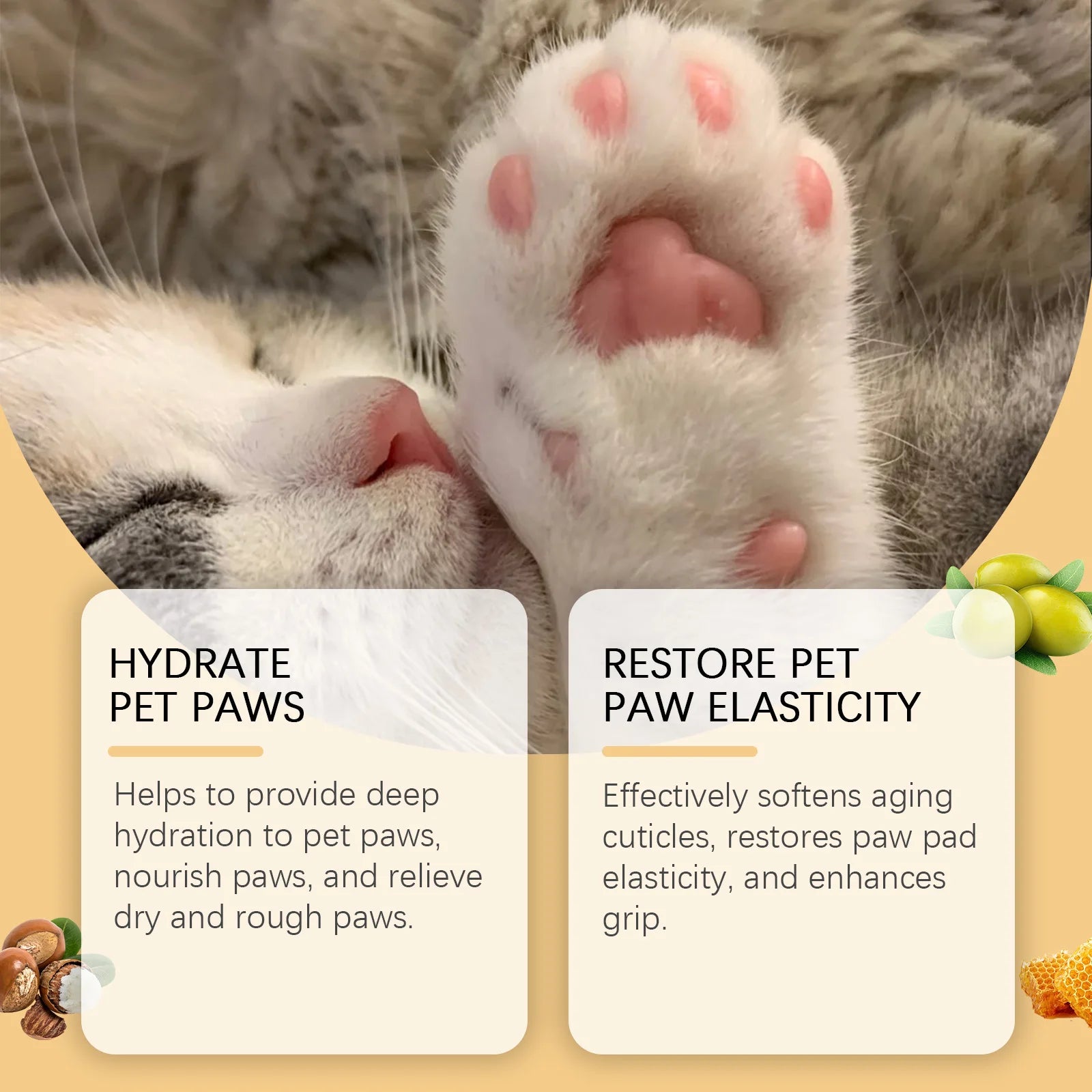 Yegbong Love Pet Paw Care Stick, Pet Foot Moisturizing Care, Anti-Cracking And Softening Foot Paw Care Cream