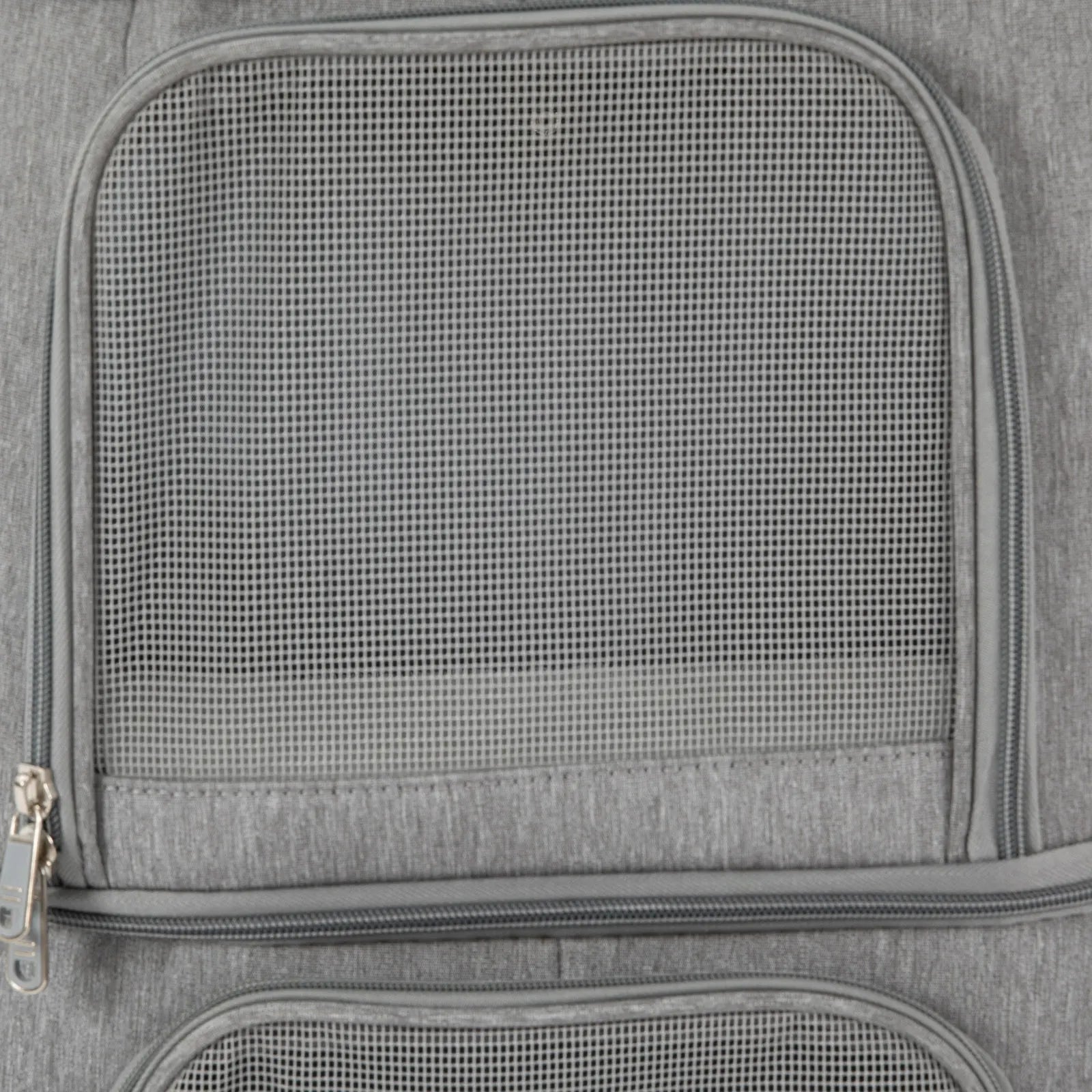 Double-Compartment Pet Rolling Carrier Cat Carrier w/Wheels Ventilated Design Pet Trolley Bag for 2 Pets Traveling, Camping