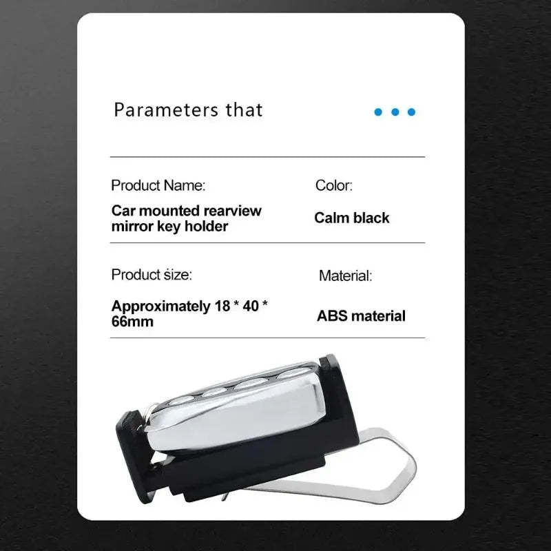 Car Sun Visor Clip Holder, Remote for Garage Door Control, Keychain, Universal Car Interior Accessories