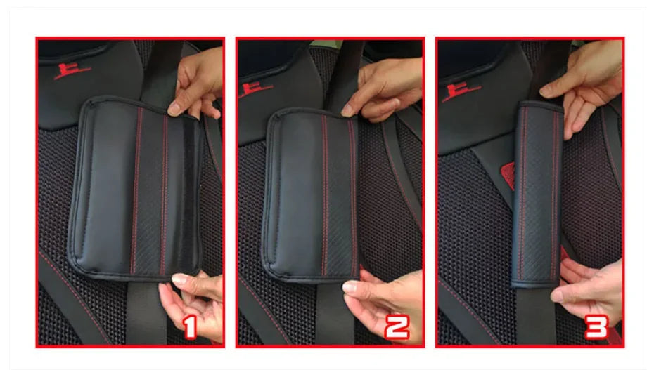 Car accessories seat belt PU Leather Safety Belt Shoulder Cover Breathable Protection Seat Belt Padding Pad Auto Interior Access
