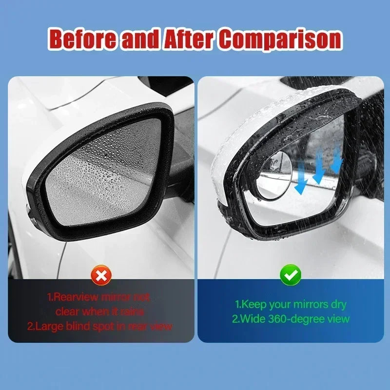 Car Accessories Rearview Mirror Rain Eyebrow Carbon Fiber Auto Side Mirrors Protector Blind Spot Mirror Visor Rain Shield