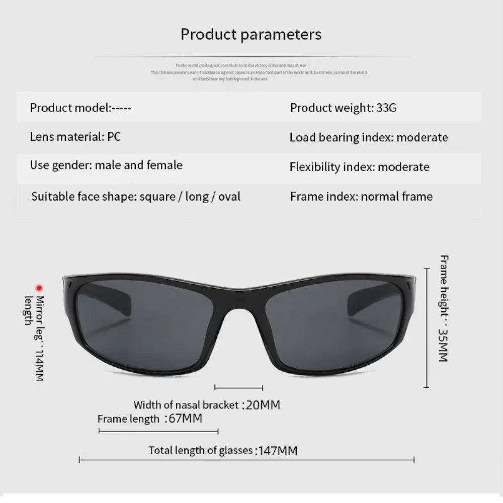 UV400 Polarized Cycling Sunglass Sunglasses Outdoor Sport Windproof UV Resistant Driving Glass Comfortable Lightweight