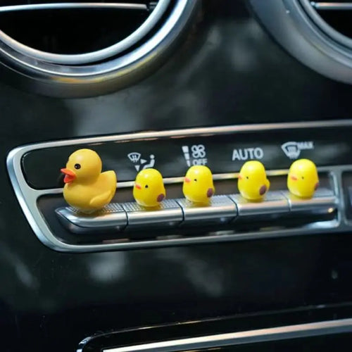 5Pcs Cute Mini Ducks Car Interior Decoration Auto Rearview Mirror Dashboard Ornaments For Woman Man Gift Car Accessories