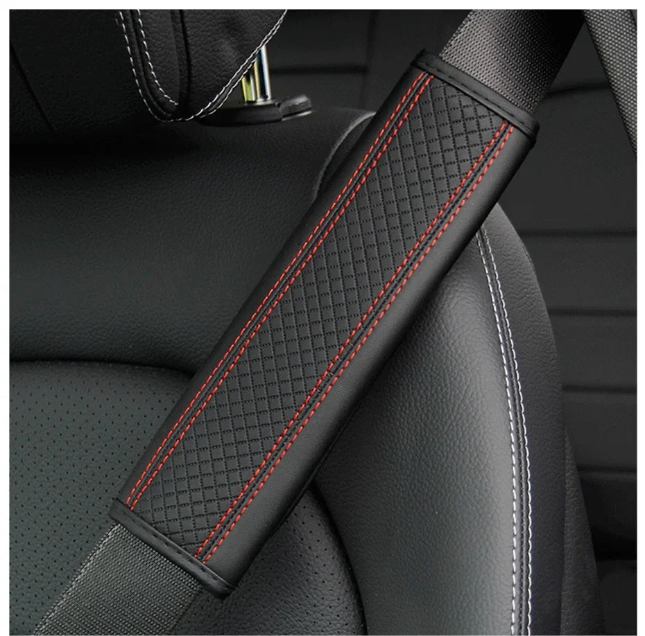 Car accessories seat belt PU Leather Safety Belt Shoulder Cover Breathable Protection Seat Belt Padding Pad Auto Interior Access