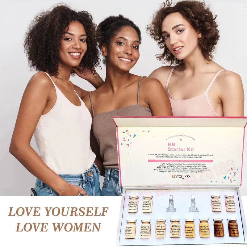 Beginner Starter Kit Korea Original Stayve BB Cream Glow  Salmon DNA/Peptide /AC/Whiting/EGF Essence Moisturise Face Skin Care