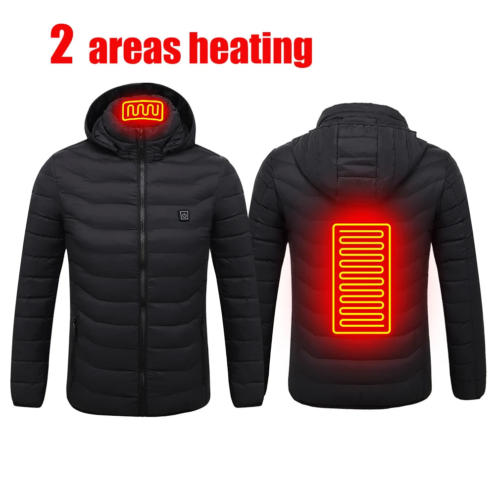 Men 25 Areas Heated Jacket Self Heated Jacket Men Women USB Heated Clothing Electric Heating Jackets Heated down Coat